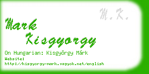 mark kisgyorgy business card